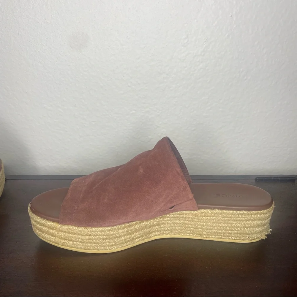 Vince Solana Suede Espadrille Wedge Sandal Size 11